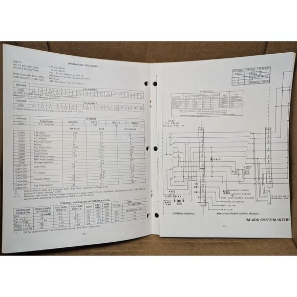 NUTONE SERVICE MANUAL FOR MODEL IM-406 CENTRALIZED RADIO INTERCOM SYSTEM - Picture 6 of 13